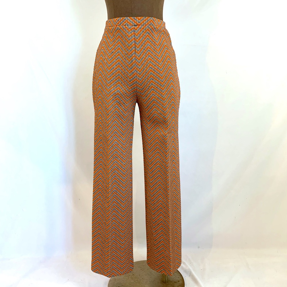 Vintage Tan Herringbone Pantsuit - Picture 5 of 6
